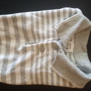 Baby GAP gray and white striped onsie shorts
